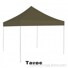 STRONG CAMEL Ez pop Up Canopy Replacement Top instant 10'X10' gazebo EZ canopy Cover patio pavilion sunshade plyester- Beige Color 564102219